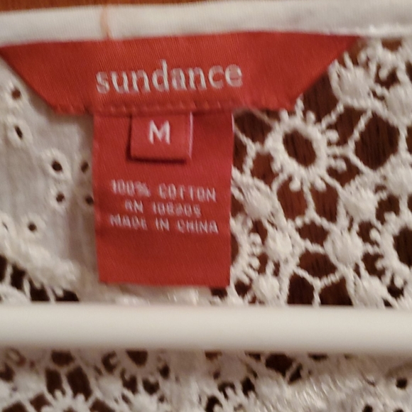 White on white embellished button down blouse - Picture 2 of 3